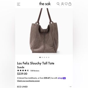 Sak “Slouchy Tall Tote” - barely used & in excellent condition.
